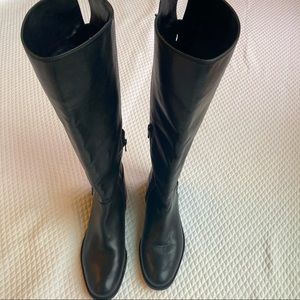 Coach knee high riding boots in black leather